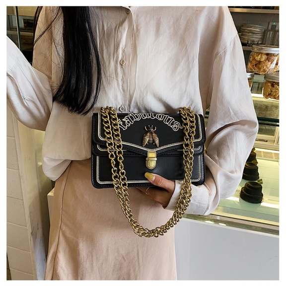 Bumblee Gold Chain Handbag - Picture 3 of 7